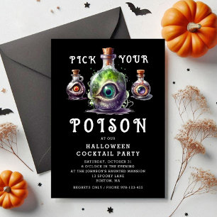 Invitation Choisissez Votre Boisson Empoisonnée Soirée Cockta