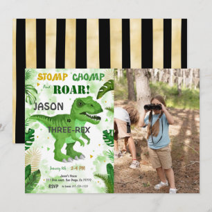 Invitation CHOMP ET RACINE ! Sa photo d'anniversaire de Dinos
