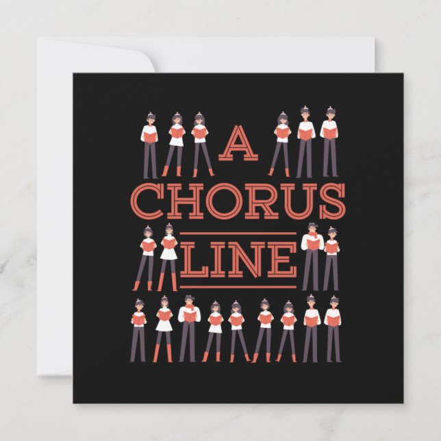Invitation Chorale Chorale Chorale Chanteur musicien Cadeau (Devant)