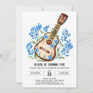 Invitation Chord Music Magie Guitare Boy Anniversaire