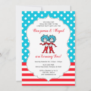Invitation Chose Une Chose Deux   Anniversaire de Jumeaux