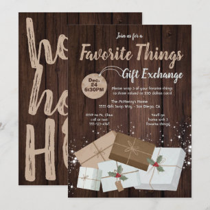 Invitation Choses favorites Cadeau Exchange paquets papier br