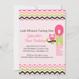 Invitation Chouette à la succursale Un appel d'anniversaire