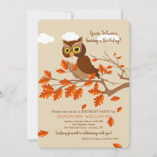 Invitation Chouette d'Automne