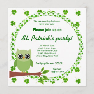 Invitation Chouette irlandaise