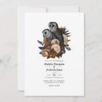 Chouettes en ambre vintage Mariage gothique