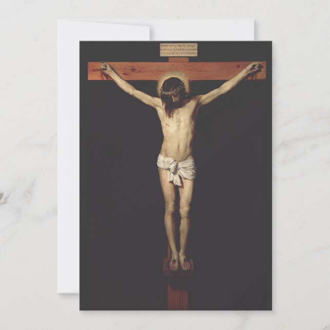 Invitation Christ crucifié par Diego Velazquez (Devant)