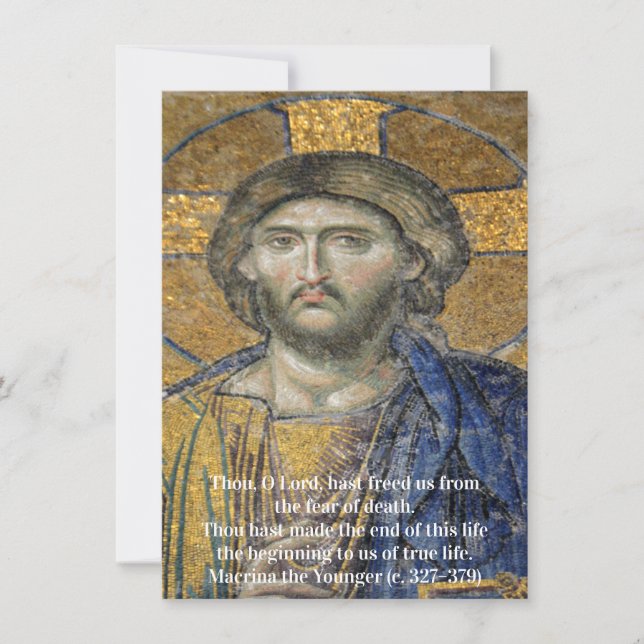 Invitation Christ Pantocrator Mosaic Iconic Religious Roman A (Devant)