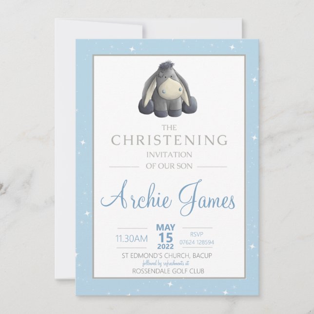 Invitation Christening (Devant)