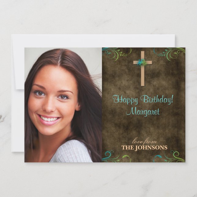 Invitation Christian Birthday Party Photo Je peux faire tout (Devant)
