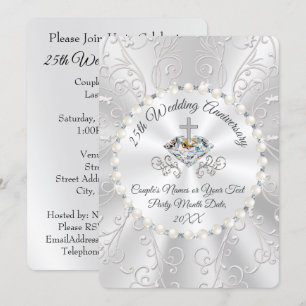 Invitation CHRISTIAN Carton d'invitation pour le 25ème annive