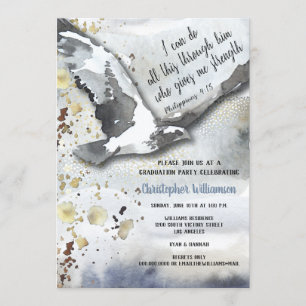 Invitation Christian Inspirational Eagle Graduation Party