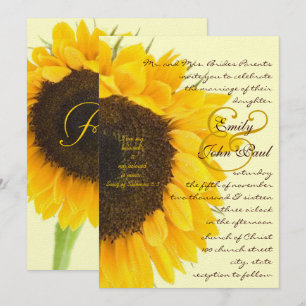 Invitation Christian Je Suis Mon Bien-Aimé Mariage Tournesol
