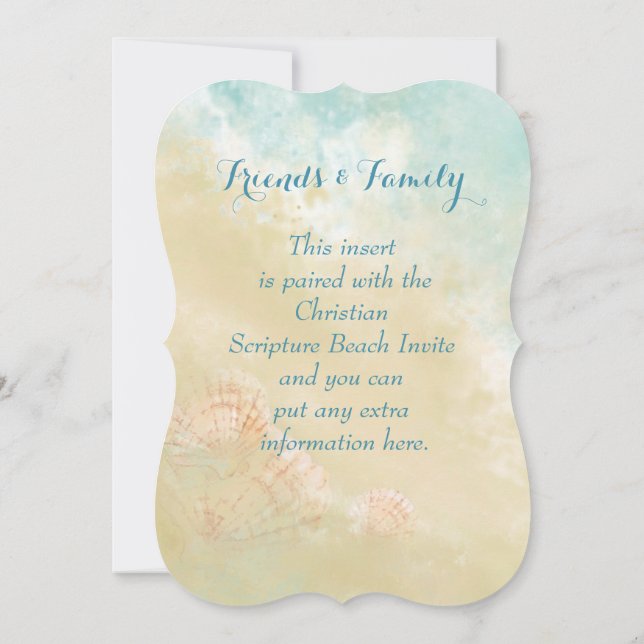 Invitation Christian Scripture Beach Seashell Destination (Dos)