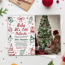 Christmas Baby It's Cold Outside Baby Shower Photo