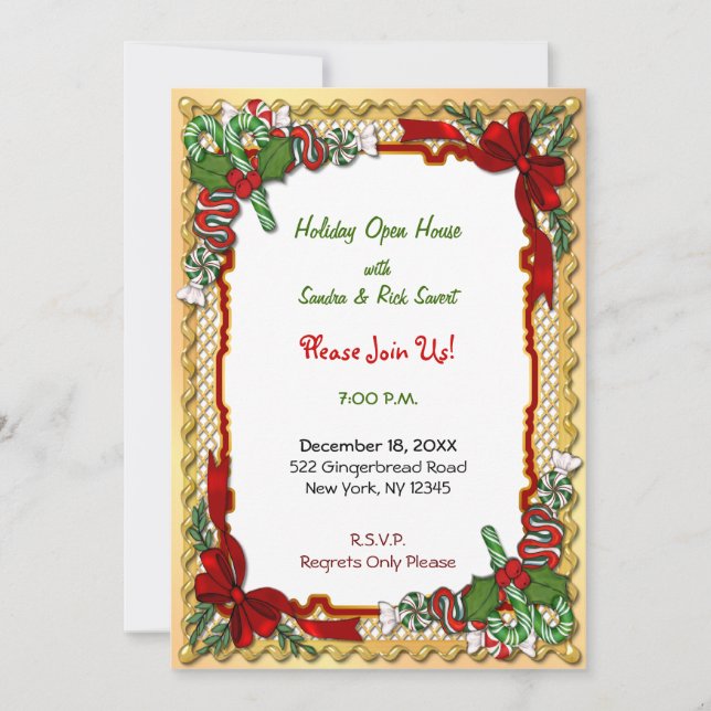 Invitation Christmas Candy Garland (Devant)