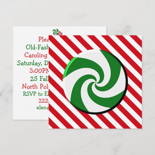 Invitation - Christmas Candy l (Front/Back)