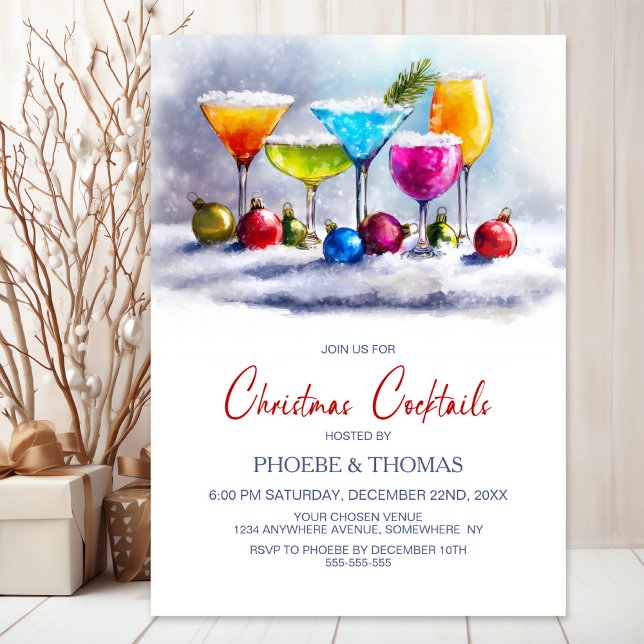 Invitation Christmas Cocktail Party (Créateur téléchargé)