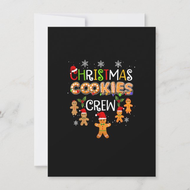 Invitation Christmas Cookie Baking Crew Funny Pajamas Famille (Devant)