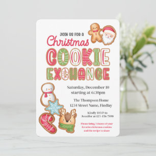 Invitation Christmas Cookie Exchange Party Event