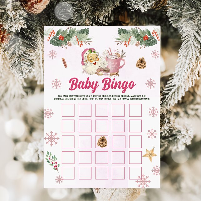 Invitation Christmas Cookie Père Noël Baby Bingo Games Card (Créateur téléchargé)