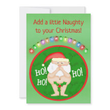 Christmas Custom Naughty Père Noël Party Invitatio