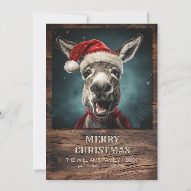 Invitation Christmas Donkey (Devant)