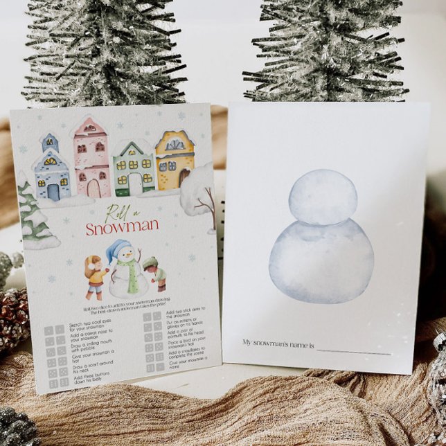 Invitation Christmas Roll A Snowman Game (Créateur téléchargé)