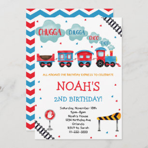 Invitation Chugga Chugga Choo Choo Train Anniversaire Invitat