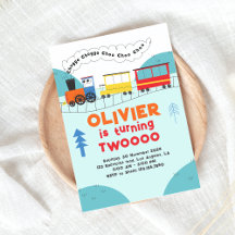 Chugga Chugga Choo Choo Train Boy Deuxième Anniver