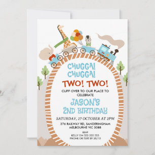 Invitation Chugga Chugga Deux Train 2e Anniversaire