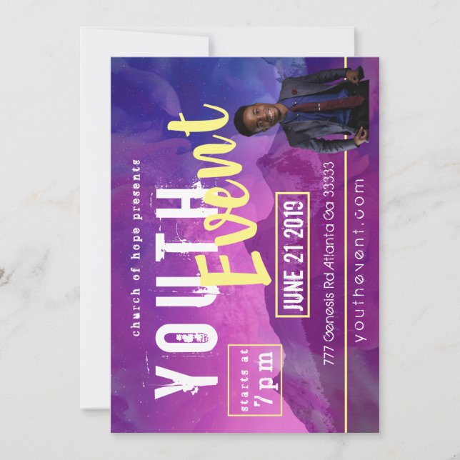 Invitation Church Youth Event (Devant)