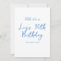 chut c'est une date de 30e anniversaire nom bleu s