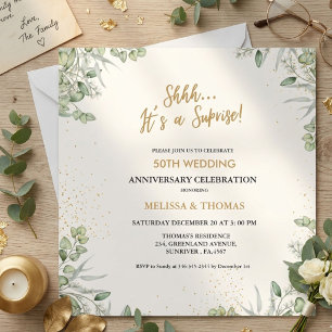 Invitation Chut! C'est une surprise pour le 50e anniversaire 