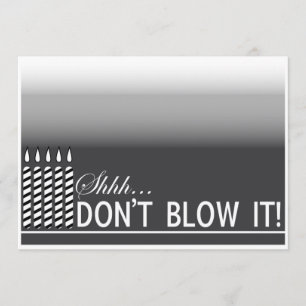 Invitation Chut noir de l'invitation   de fête d'anniversaire