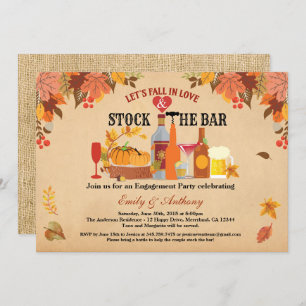 Invitation Chute amoureux stock du bar couples douche