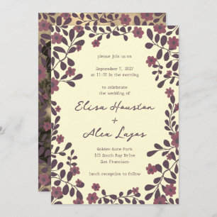 Invitation Chute Cadre Floral Sweet Boho Décontracté Mariage 