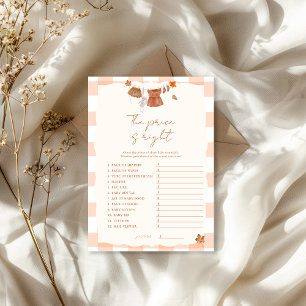 Invitation Chute d'amour Le prix est Bon Baby shower Jeu