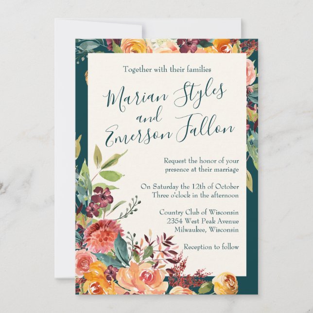 Invitation Chute dans l'amour (Devant)