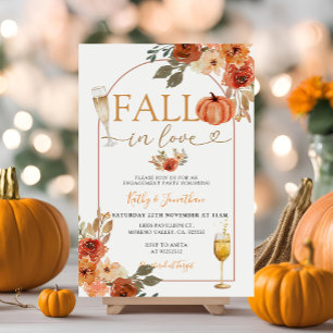 Invitation Chute en amour Boho Citrouille Arch Engagement Par