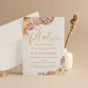Invitation Chute En Amour Chute Baby shower Floral