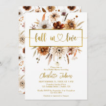 Chute en amour Gold Foil Neutral Boho Fête des mar