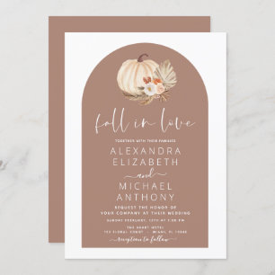 Invitation Chute en Amour Mariage Pampas Grass Terracotta