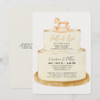 Chute en amour Neutre Autumn Cake Baby shower