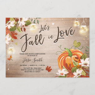 Invitation Chute en automne nuptiale de bébé d'invitation de