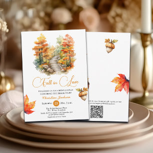 Invitation Chute en forêt amoureuse dans la Fête des mariées 