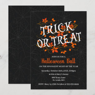 Invitation Chute Folift Trick Ou Treat Halloween Party