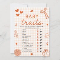 Chute Hand Drawn Baby Traits Baby shower Jeu