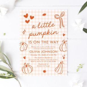 Invitation Chute Maigre Main Tirée Un Petit Baby shower Citro