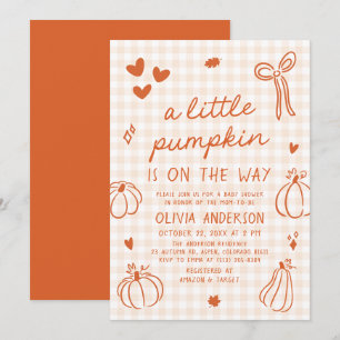 Invitation Chute Maigre Main Tirée Un Petit Baby shower Citro
